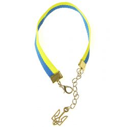 Стрічка-прапорець з золотистим гербом 