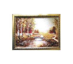 Картина з бурштину Село-перелаз