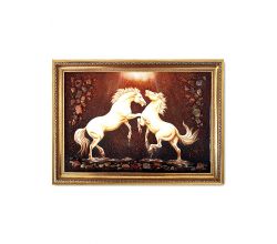 Картина з бурштину Коні