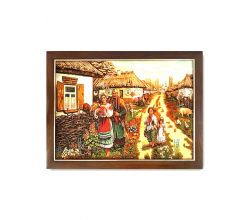 Картина з бурштину Українська родина