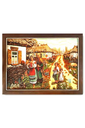 Картина з бурштину Українська родина