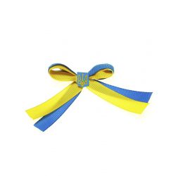Бантик-прапорець на булавці Україна