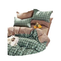 Постільна білизна в клітинку Кава з книгою (різних розмірів)