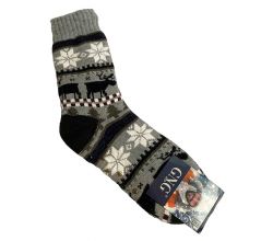 Теплі шкарпетки сірого кольору на овечій вовні Оленятка