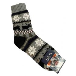 Теплі шкарпетки сірого кольору на овечій вовні Оленятка