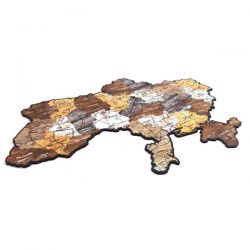 Figured wooden puzzle Map of Ukraine