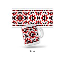 Керамічна чашка Черкаські мотиви орнаменту