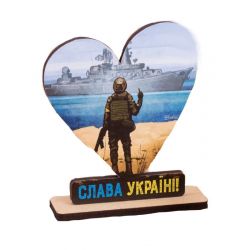 Статуетка патріотична Російський військовий корабель  (із дерева)
