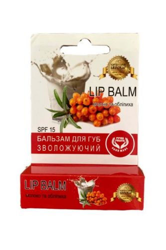 Бальзам для губ Карпатська миловарня молоко та обліпиха 