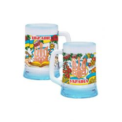 Бокал до пива герб України 