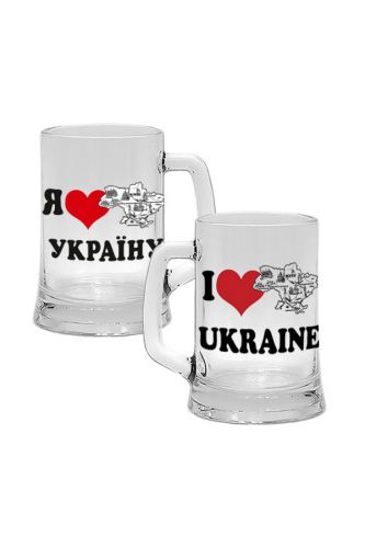 Бокал до пива Я люблю Україну 