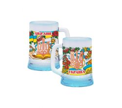Бокал до пива герб України 