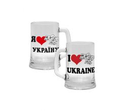 Бокал до пива Я люблю Україну 