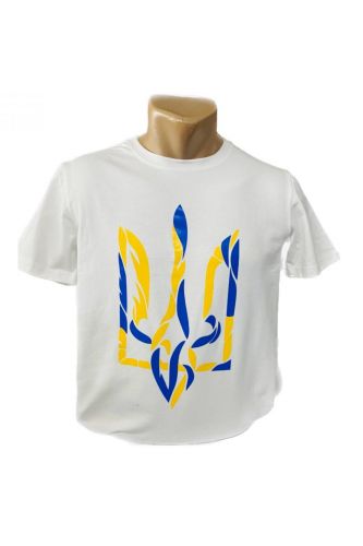 Men's t-shirt coat of arms blue-yellow white (packaging) S-XL