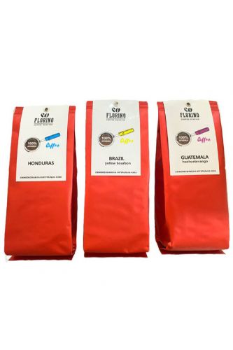 Zestaw świeżo palonych kaw naturalnych (po 100 g) 3 opakowania