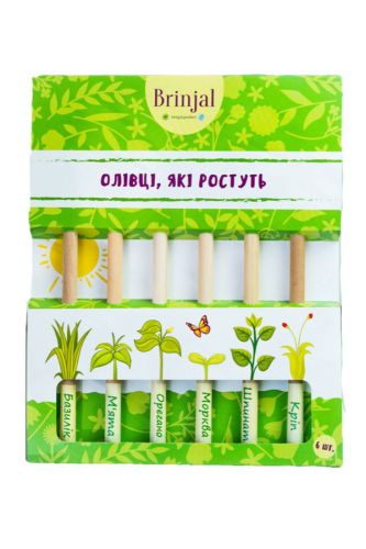 Набір з 6 кольорових зростаючих олівців