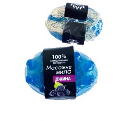  Натуральне мило-скраб із люфою  з ароматом Ожина