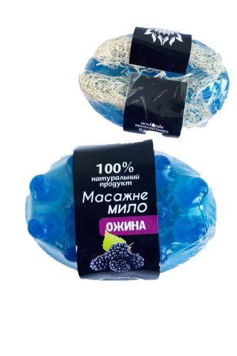  Натуральне мило-скраб із люфою  з ароматом Ожина