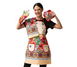 Кухонний набір текстилю Мак-колосок 4 в 1