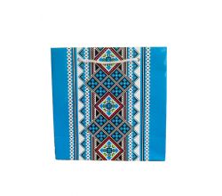 Подарунковий пакет Блакитна вишивка 165*165 (упаковка)