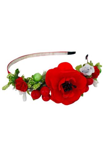 Обруч Весняний цвіт мак та калина