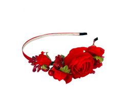 Обруч Весняний цвіт червоні троянди