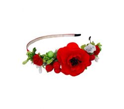 Обруч Весенний цвет мак и калина