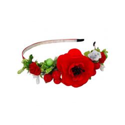 Обруч Весняний цвіт мак та калина