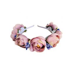 headband Magnificent peonies lilac