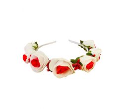 Obręcz Czerwono-biała róża