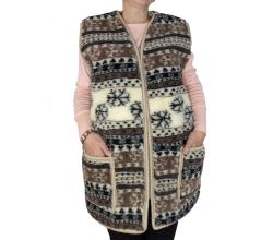 Жилетка з овчини коротка (виріз) 