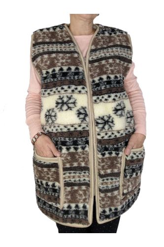 Жилетка з овчини коротка (виріз) 