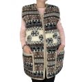 Жилетка з овчини коротка (виріз) 