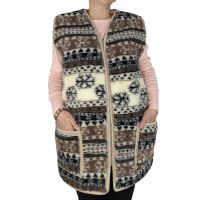 Жилетка з овчини коротка (виріз) 
