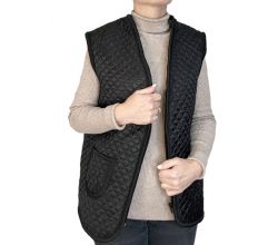 Стьобаний жилет Виріз/ Чорний