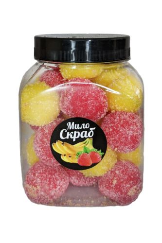 Мило-скраб кульки для тіла Банан і полуниця