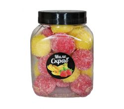 Soap-scrub balls for the body Banana and strawberry