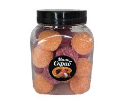 Мило-скраб кульки для тіла Лічі та папайя