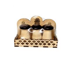 Набір для спецій 3 грибочки (дерево)