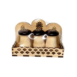 Набір для спецій 3 грибочки (дерево)