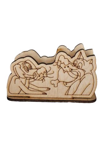 Серветниця дерев’яна Вовк і пес