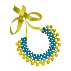 Naszyjnik Żółto-niebieskie promienie