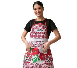 Фартух лляний Маки (75х55 см.)
