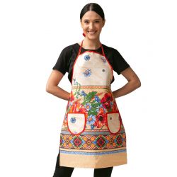 Фартух лляний Мак-колосок (75х55 см.)