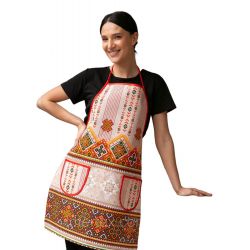  Фартух лляний Карпатський орнамент (75х55 см.)