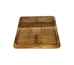 Менажниця дубова квадратна №1 30*30 см