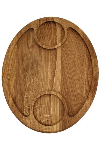 Менажниця дубова овальна №2 28*35 см