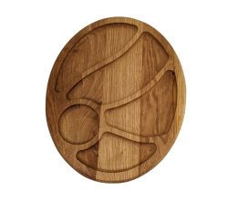 Менажниця дубова овальна №1 28*35 см