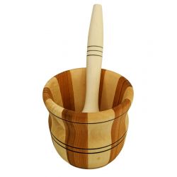 Ступка з товкачем дерев'яна 400 г