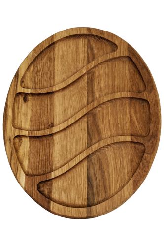 Менажниця дубова овальна № 3 28*35 см